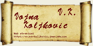 Vojna Koljković vizit kartica